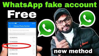 how to create WhatsApp number account | WhatsApp fake account kaise banye | new method| Hindi urdu