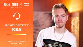  - KBA 🇩🇰 | GRAND BEATBOX BATTLE 2021: WORLD LEAGUE | Pre-Battle Interview