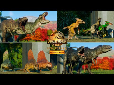 ALL 94 DINOSAURS AND REPTILES MAX EGG RANDOM SKIN INTRO IN JURASSIC WORLD EVOLUION 2