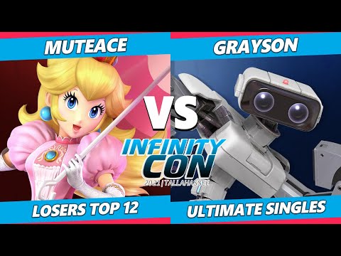 Infinity Con 2021 Top 12 - MuteAce (Peach) Vs. Grayson (ROB) SSBU Ultimate Tournament