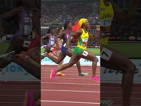 Shelly-Ann Fraser-Pryce is the definition of speed 🔥 #athletics #jamaica #sports