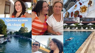 Ağustos ayının ilk vlogu🥳 | Konak restaurantta güzel bir akşam yemeği&yazlıktaki