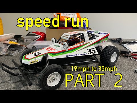 Tamiya GRASSHOPPER speed run PART 2 titan 550 and cheap brushless UPGRADE