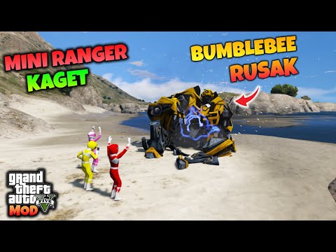 TRANSFORMER BUMBLEBEE RUSAK MINI RANGER KAGET   - GTA 5 MOD TRANSFORMER