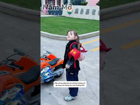 Sao Đỏ Bố Đời Đi Xe Mô Tô Vào Trường Học! 😂🏍️