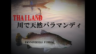 タイ　川で天然バラマンディ