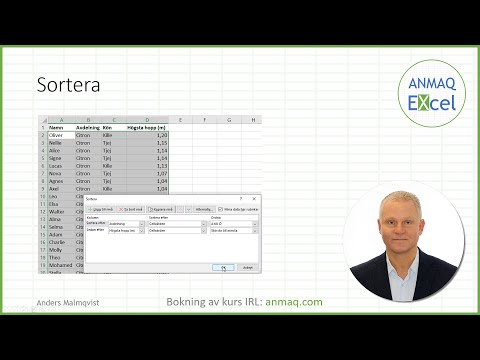 Sortera - så här sorterar du tabeller i Excel
