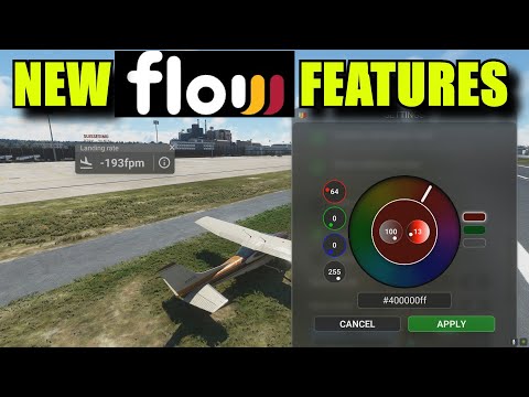 FS2020: New Flow Features/Update - Nameplate Colour Wheels & Landing Rate Widget (lots of fun!).