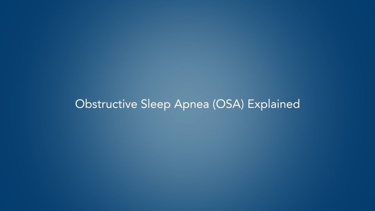 Obstructive Sleep Apnea: An Overview