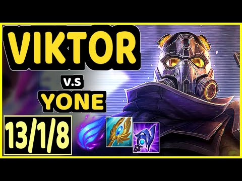 VIKTOR vs YONE - 13/1/8 KDA MID CHALLENGER GAMEPLAY - NA