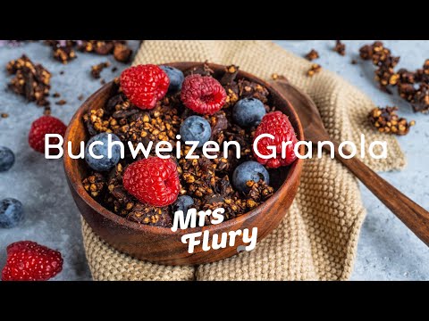 Gekeimtes Buchweizen Granola - gesundes Knuspermüesli - vegan