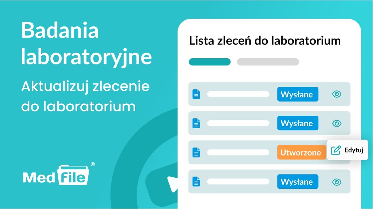Aktualizuj zlecenie do laboratorium