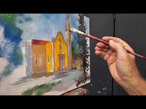 Mestre Giachini Pinta Igreja no Bosque de Bocaina SP