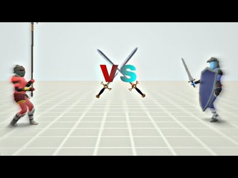 halberd vs knigth fun battle Simulator