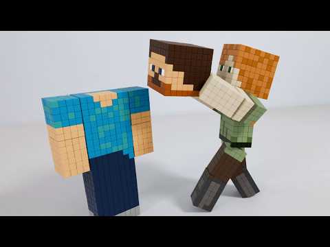 Steve, help! The Creepers are coming! Minecraft Animation | Magnetic Games