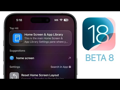 iOS 18 Beta 8 Released - What's New?