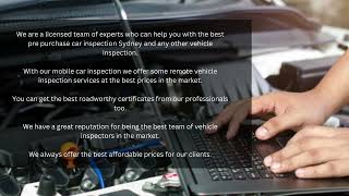 Why should you hire our pre purchase car inspection Sydney