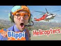 Blippi Explores A Fire Helicopter Learning Vehicle Videos With Blippi