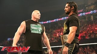 Brock Lesnar is revealed as Seth Rollins' next challenger: Raw, June 15, 2015 video