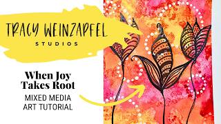 Bold Watercolor Flowers with Texture (Easy Art Journal Tutorial)