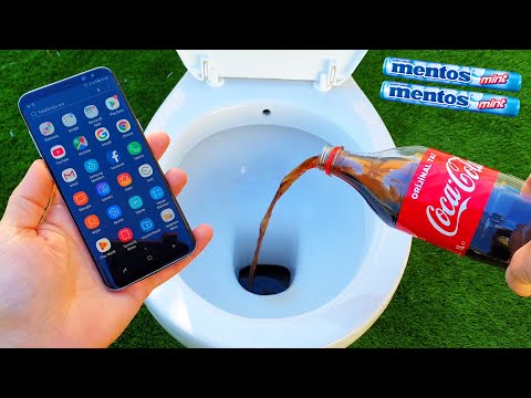 Experiment !!! PHONE vs TOILET Pepsi, Coca Cola, Fanta, Sprite and Mentos
