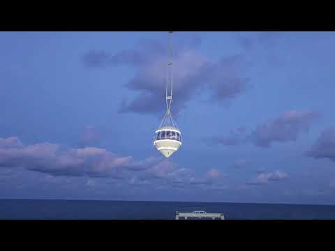 Spaceship Neptune-Excelsior liftoff from the deck of Marine Spaceport Voyager
