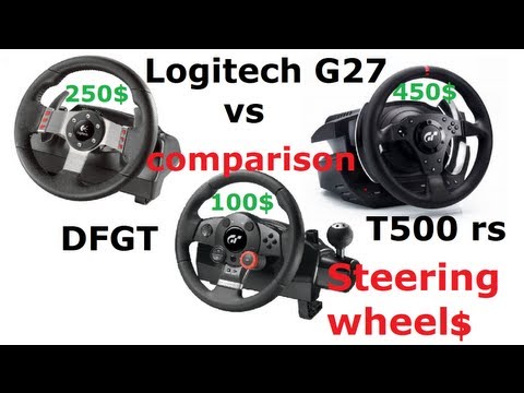 Logitech G27 vs. Thrustmaster T500 rs (TH8RS) vs. Driving Force GT - Comparison, Review.