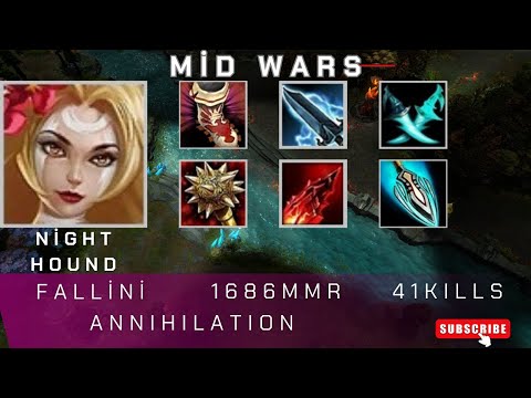 HoN | Mid Wars | Night Hound | Fallini | 1686 MMR