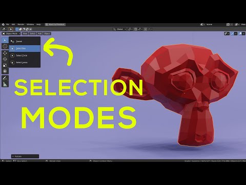 Selection Modes, X-Ray, & Deselect in Blender 2.8 - 3D Printing Design for Beginners (2020)