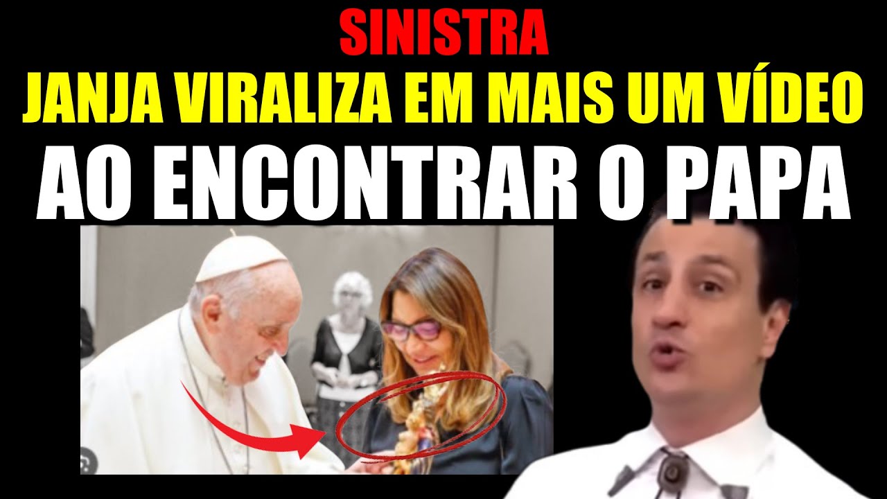 JANJA VIRALIZA EM MAIS UM VÍDEO AO ENCONTRAR O PAPA