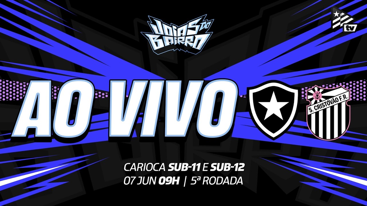 AO VIVO | Botafogo enfrenta São Cristóvão pelo Campeonato Carioca Sub-11 e Sub-12