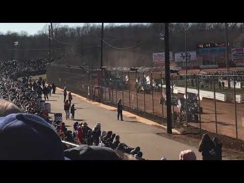 Sprint Car flip Lincoln Speedway 2-22-20