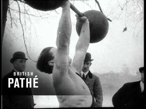 Swiss Athletes lifting Johnny Coulon 1921