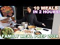 BULK MEAL PREP  IN 2 HOURS + RECIPES 2024! mac&cheese, lamb curry & MORE!!