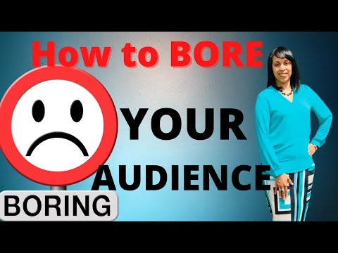 How to BORE your audience! (Public Speaking Tip) #howtoboreyouraudience