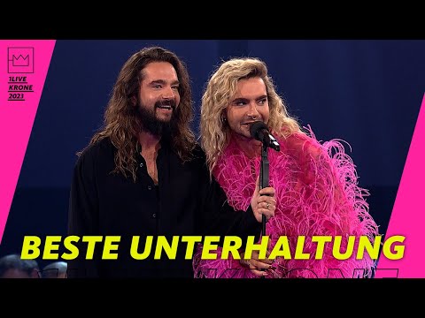 Bill und Tom Kaulitz gewinnen die Krone "Beste Unterhaltung" | 1LIVE Krone 2023