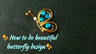 Hand Embroidery Butterfly design/ Zardosi work Mal