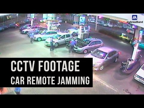 Real car remote jamming attack caught on CCTV