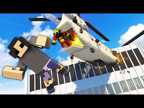 Helicopter Rescue Ends in HUGE Crash - Teardown Mods Gameplay