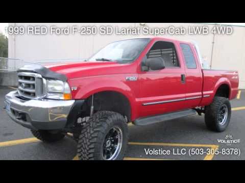 1999 RED Ford F-250 SD Lariat SuperCab LWB 4WD - Milwaukie, OR 97222 - Used Cars