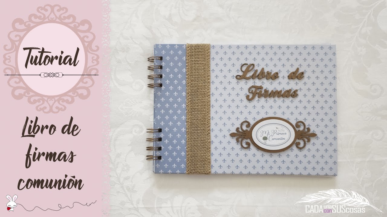¡SENCILLISIMO! Libro de firmas de comunión paso a paso. RÁPIDO DE HACER