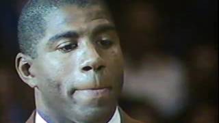 Magic Johnson Jersey Retirement Ceremony
