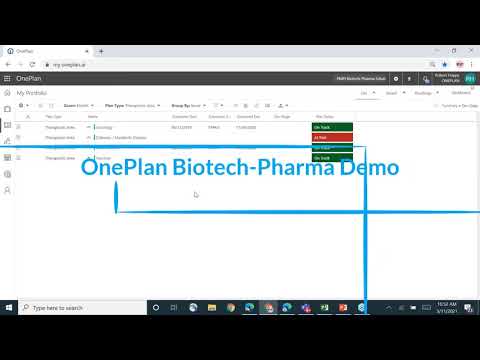 OnePlan for Biotech Pharma Demo