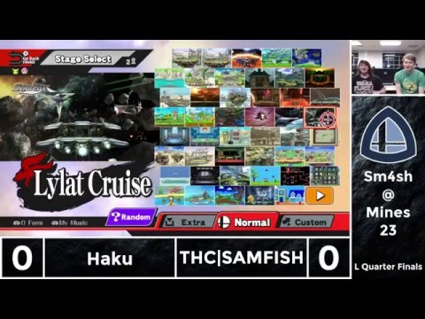 Sm4sh@Mines 23 - Haku (Pikachu) Vs. THC|SAMFISH (Villager) - Losers Quarterfinals