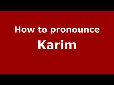 How to pronounce Karim (Indonesia/Indonesian) - PronounceNames.com