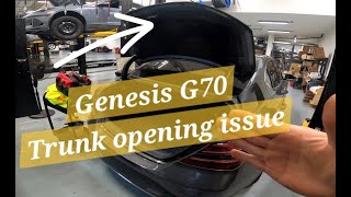 Genesis G70 trunk opening aggressively