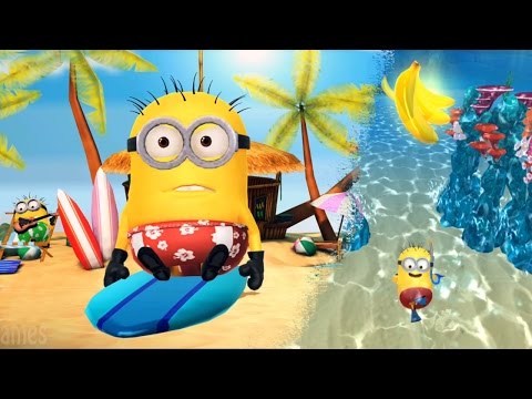 Despicable Me 2 - Minion Rush : Surfer Minion Diving at Minion Beach ! Free Games for Kids
