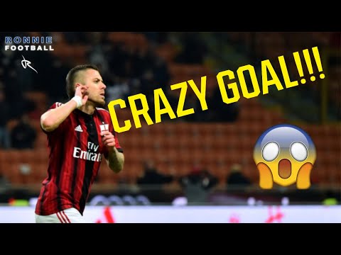 Amazing goal by Jeremy Menez during AC Milan VS Parma soccer game