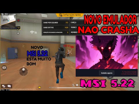 EMULADOR MSI 5.22🎉 ATUALIZADO, MELHOR PRA PC FRACO, FF V7A + SENSI ATUALIZADA✅