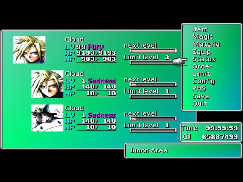 Final Fantasy VII - Lvl 1 Young Cloud vs Emerald Weapon